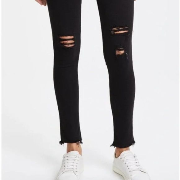 rag & bone Maternity Jeans Black Denim Skinny Legging Night Ripped NWT New 29 - Picture 3 of 14